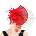 Wholesale Party/Races Sinamay Flower Fascinator Hats Headband with Feather For Ladies